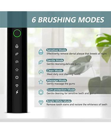 6 Modes Sonic Electric Toothbrush for Adults Kids Smart Timer Rechargeable Whitening Toothbrush Waterproof 4 Brush Head Rechargeable Whitening Toothbrush IPX7 Waterproof | Tooth brus