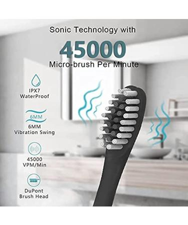 6 Modes Sonic Electric Toothbrush for Adults Kids Smart Timer Rechargeable Whitening Toothbrush Waterproof 4 Brush Head Rechargeable Whitening Toothbrush IPX7 Waterproof | Tooth brus
