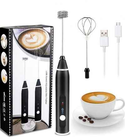 USB Rechargeable, 3-Speed Adjustable Milk Frother
