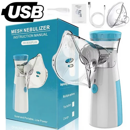 Portable Mesh Nebulizer Machine for Kids & Adults | Handheld Inhaler for Home & Travel