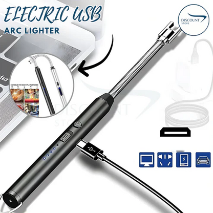 ARC Electric Lighter Windproof USB Rechargeable Long Twist Neck