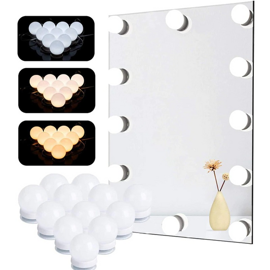 Vanity Mirror Light LED Bulbs – Adjustable Brightness, Multiple Color Temperatures, Energy-Efficient for Makeup & Bathroom Mirrors